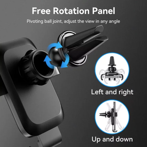 Universal Car Phone Holder for Samsung & More - Auto-Clamping Vent Mount - Image 4