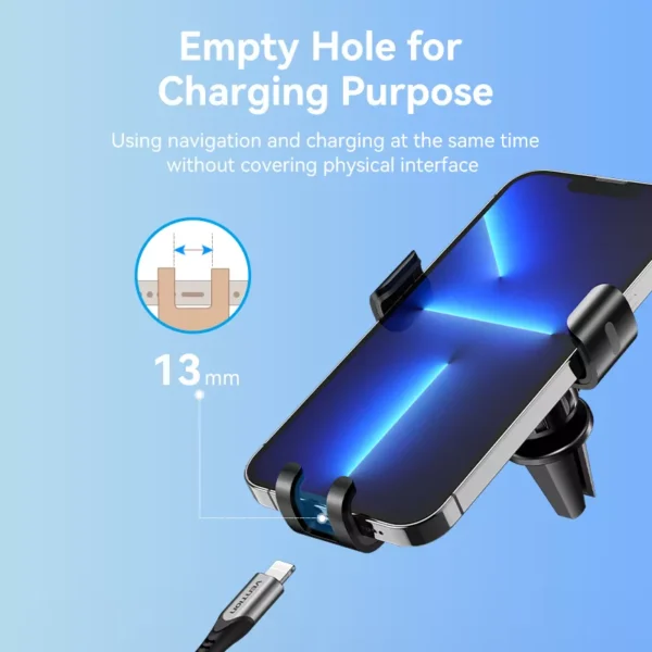 Universal Car Phone Holder for Samsung & More - Auto-Clamping Vent Mount - Image 6