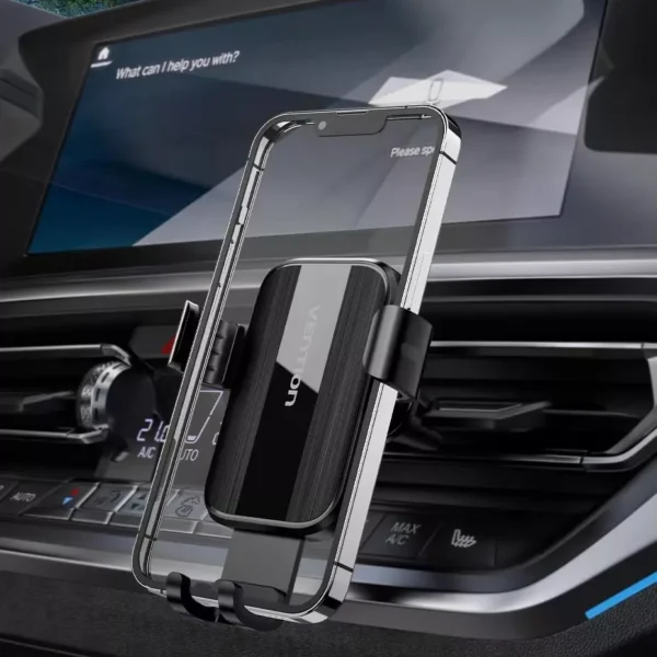 Universal Car Phone Holder for Samsung & More - Auto-Clamping Vent Mount - Image 2