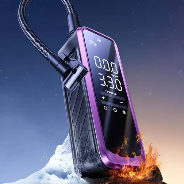 85W Smart Portable Air Compressor & Tire Inflator with Power Bank, Wireless/Wired - Image 3