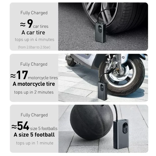 Portable Smart Digital Tire Inflator Pump with Auto Pressure Detection - Image 7
