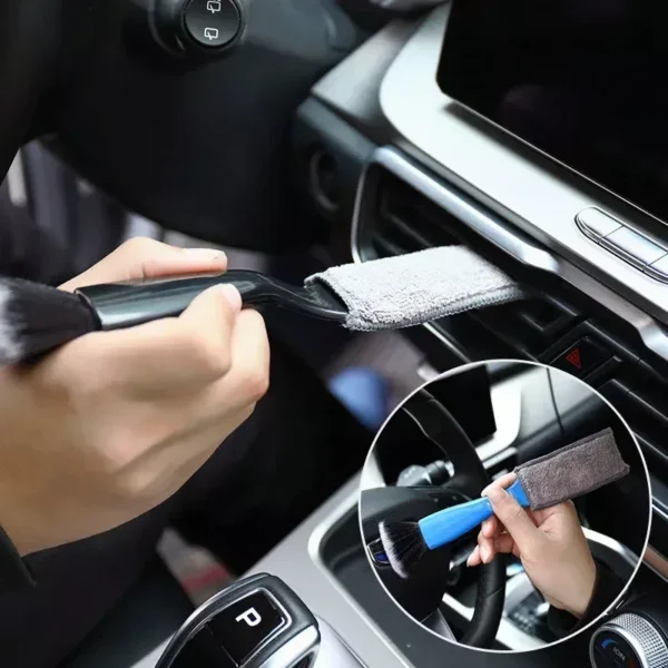 2-in-1 Mini Dust and Vent Cleaner Brush for Car Interior, Blinds, and Keyboards - Image 3