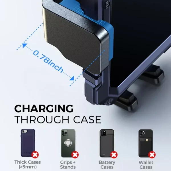 15W Automatic Wireless Charger & Car Phone Holder for iPhone & Samsung - Image 6