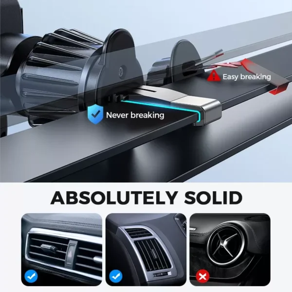 15W Automatic Wireless Charger & Car Phone Holder for iPhone & Samsung - Image 4