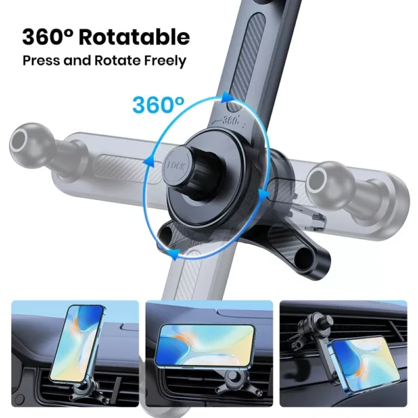 Magnetic Air Vent Phone Holder for Samsung - Secure & Stylish - Image 4