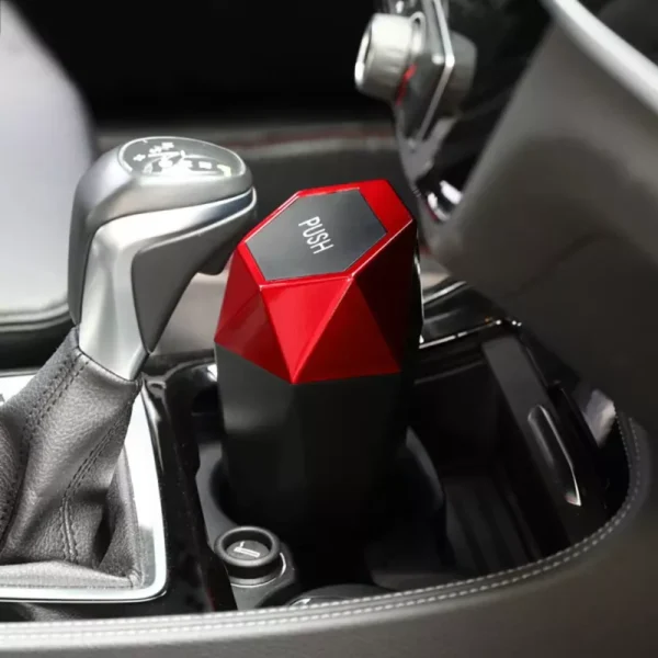 Mini Car Trash Bin with Lid and Compact Design - Image 2