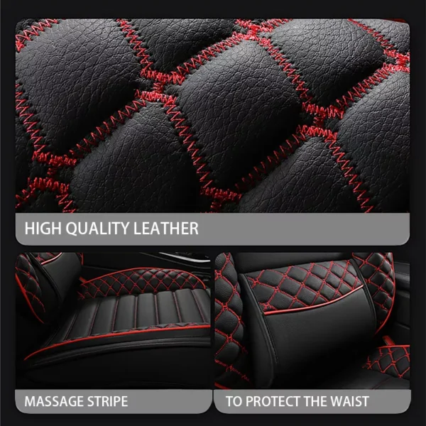 Luxury PU Leather Car Seat Cushion Set - Image 3