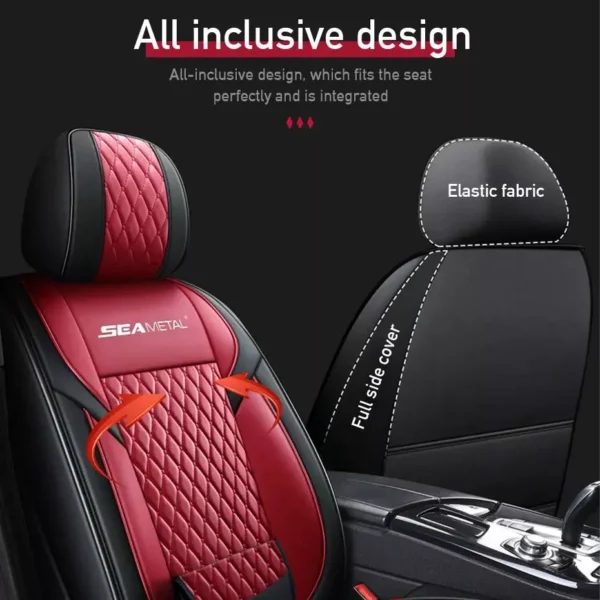 Luxury PU Leather Car Seat Covers Set - Image 4