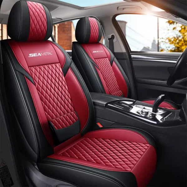 Luxury PU Leather Car Seat Covers Set - Image 2